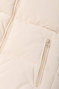 Zip Through Puffer Jacket Natural (1)