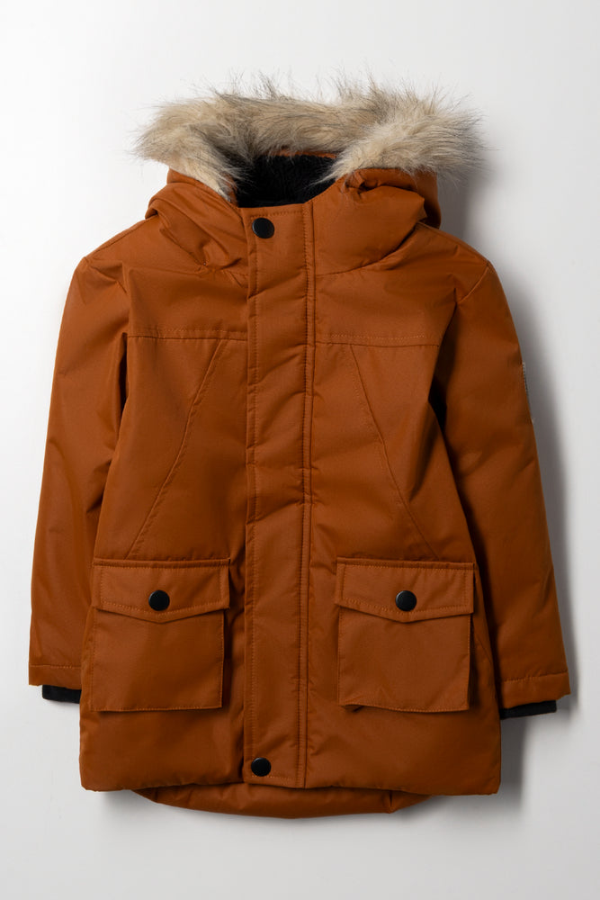 Hooded Jacket Brown