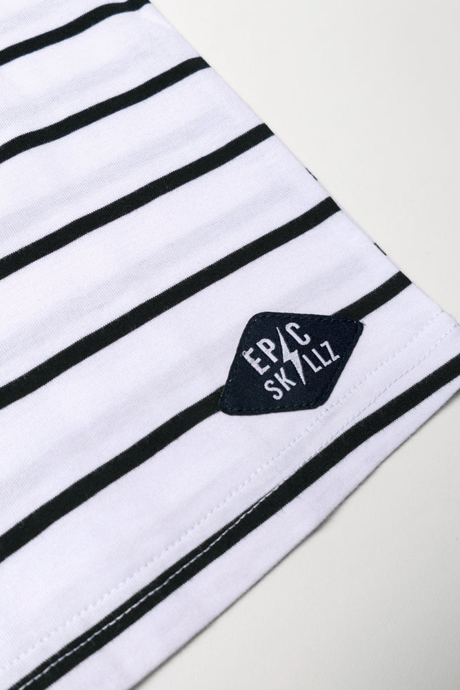 Stripe Long Sleeve T-Shirt Navy And White