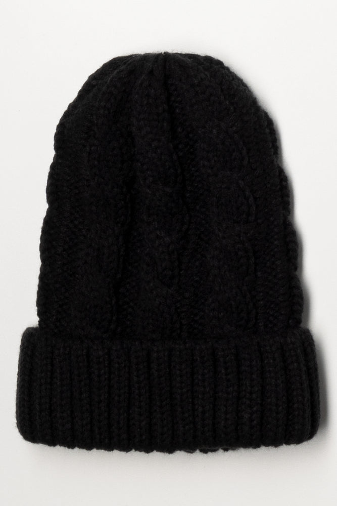 Chunky Knit Beanie Black