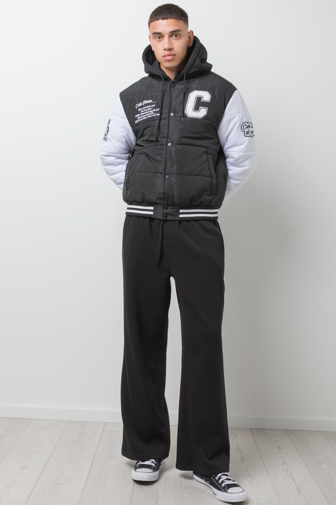 Straight Leg Trackpants Black