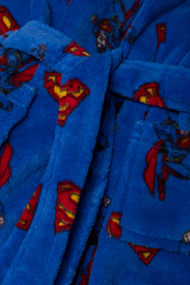 Superman Fleece Gown Blue