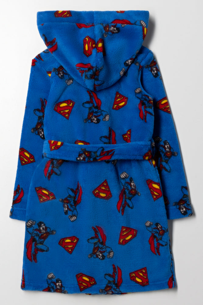 Superman Fleece Gown Blue (2)