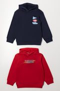 2 Pack Hoodies Navy And Red