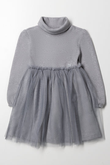 Turtleneck Dress Grey