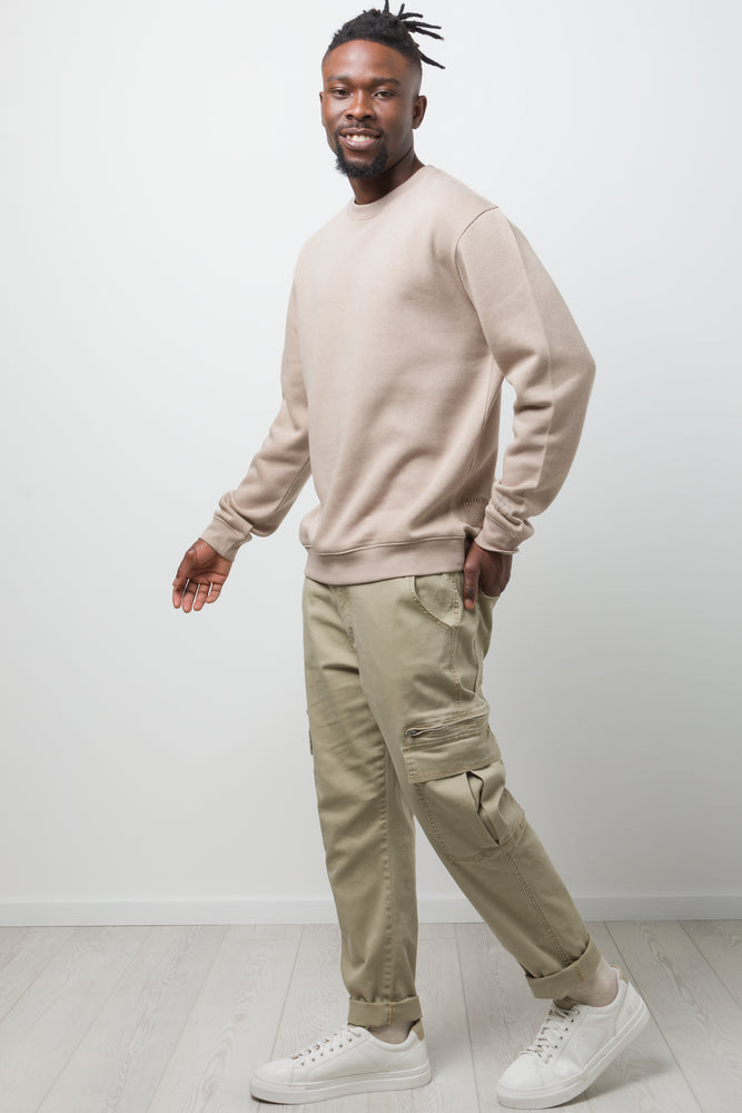 Crew Neck Tracktop Natural