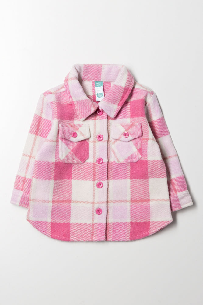 Check Shacket Pink