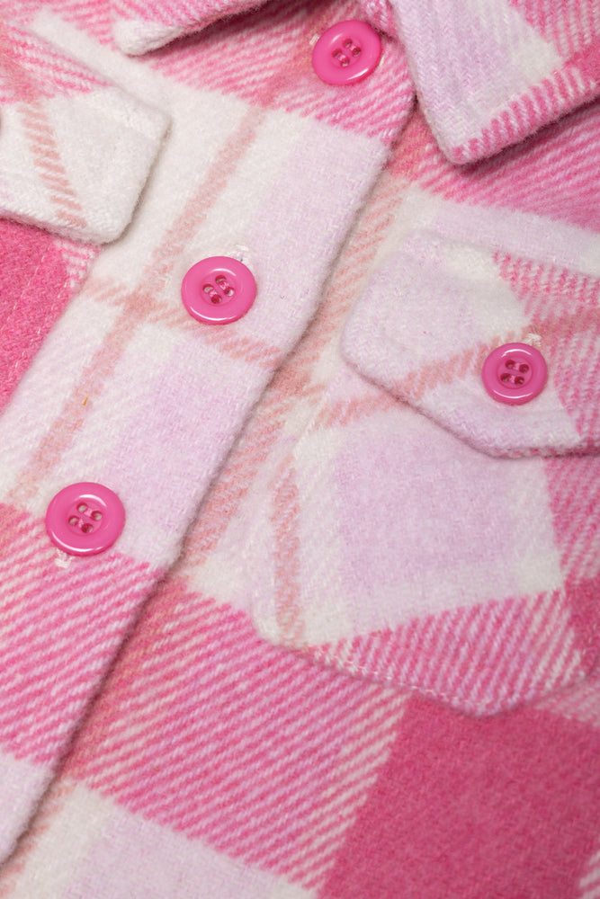Check Shacket Pink