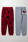 Minnie Mouse 2 Pack Trackpants Grey And Red