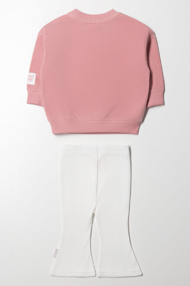 Paw Patrol Crew Neck Tracktop And Leggings Set Pink (3)