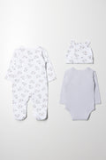 3 Piece Bear Set Grey (4)