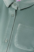 Twill Shirt Dress Light Green (1)