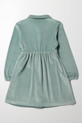 Twill Shirt Dress Light Green (2)