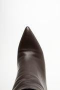 Croc Trim Stiletto Boots Brown (4)