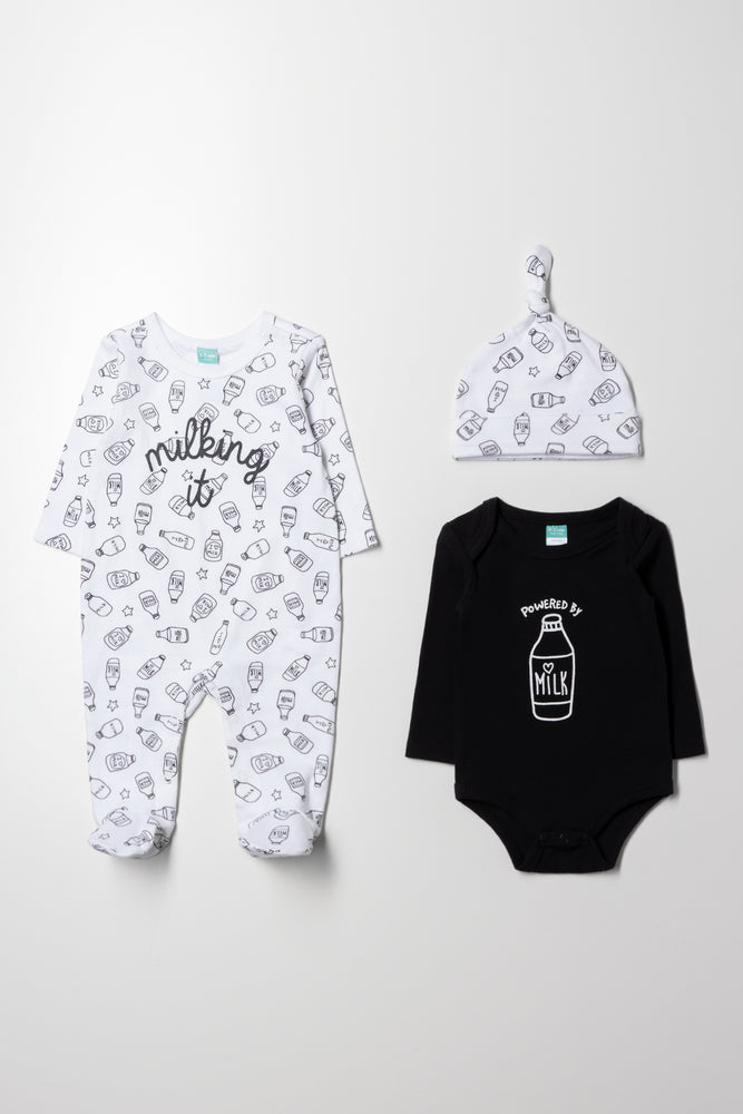 3 Piece Set Black & White