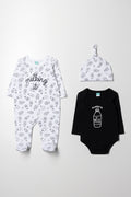 3 Piece Set Black & White