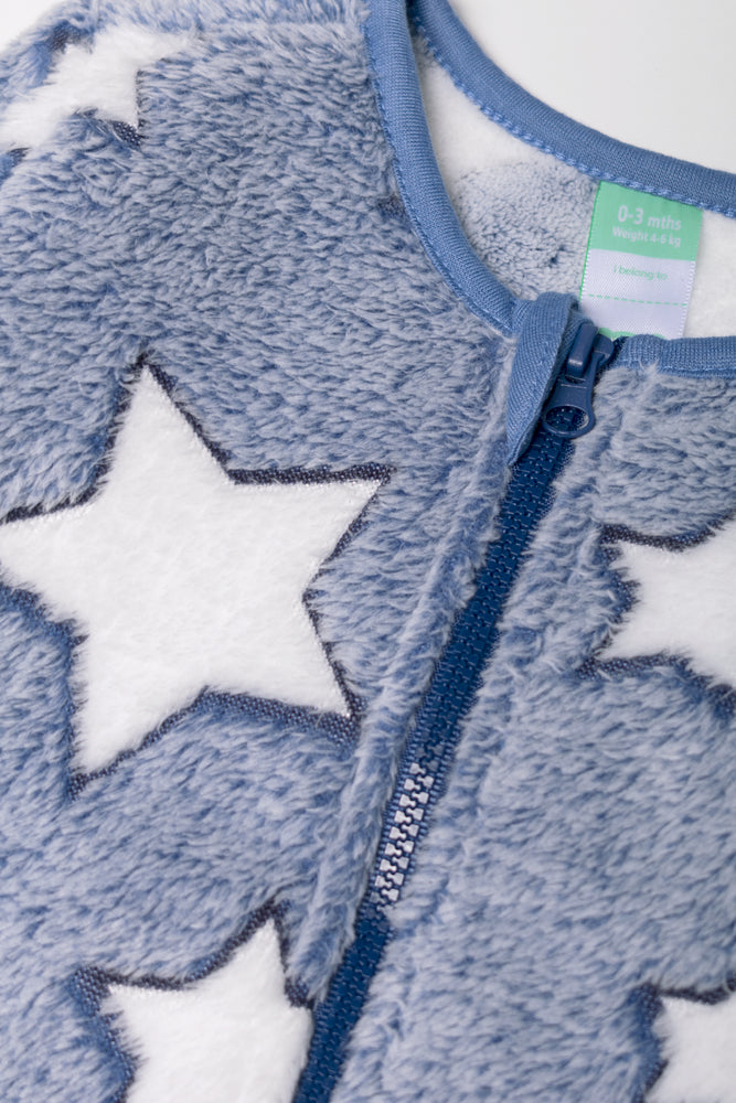Embossed Babygrow Navy (1)