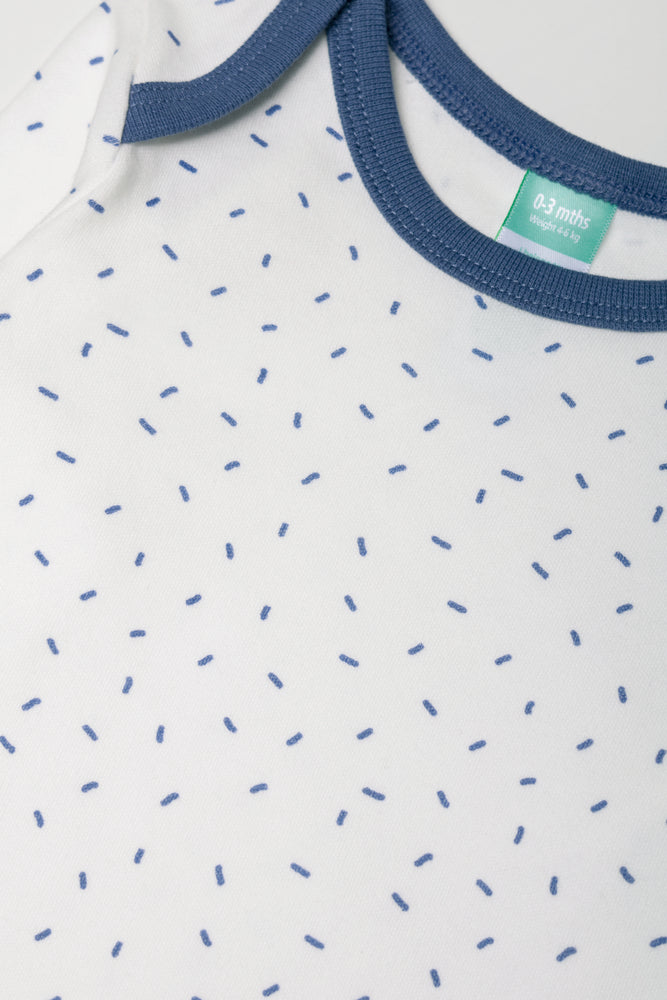 4 Pack Long Sleeve Bodyvests Blue (3)