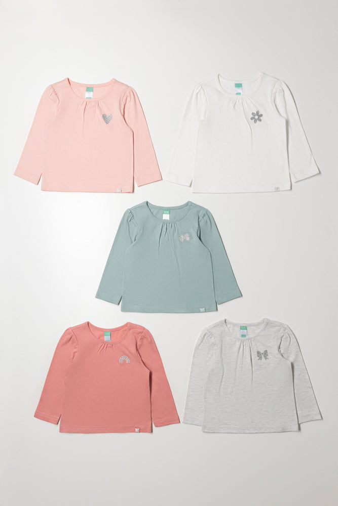5 Pack Long Sleeve T-Shirts Multi