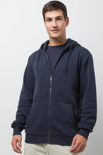 Zip Through Hooded Tracktop Navy