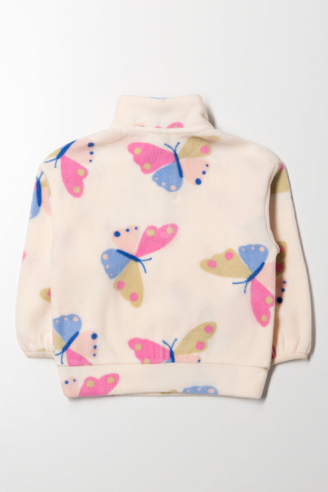 Butterfly Quarter Zip Tracktop Peach (3)