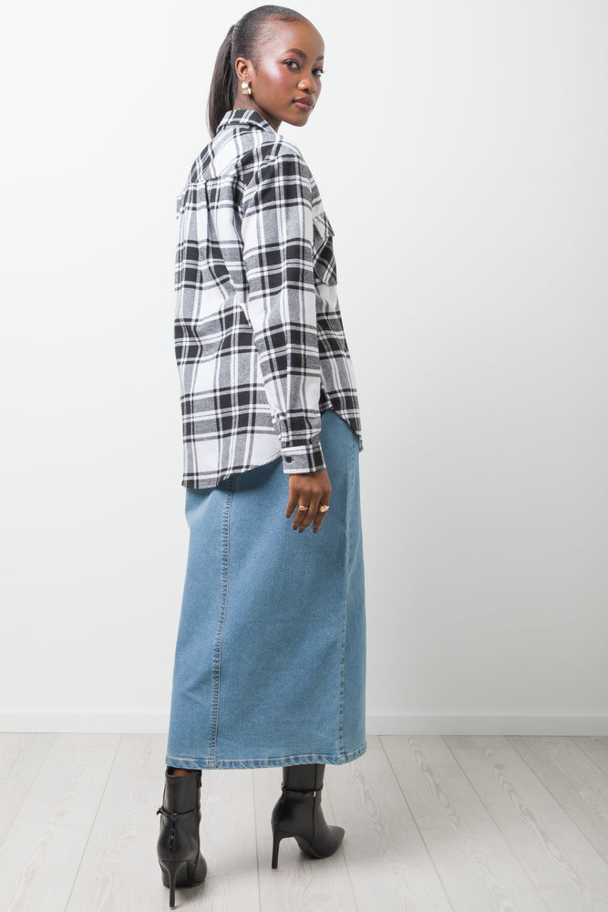 Flannel Check Shirt Black (2)