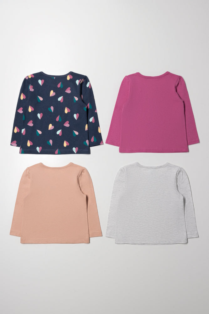 4 Pack Long Sleeve T-Shirts Multi (2)