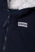 Quilted Hooded Tracksuit Navy (1)