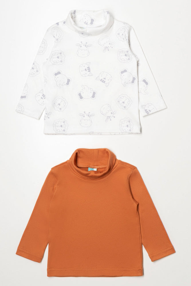 2 Pack Elephant Polonecks Rust And White