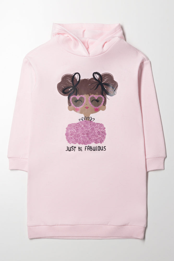 Hooded Dress Light Pink