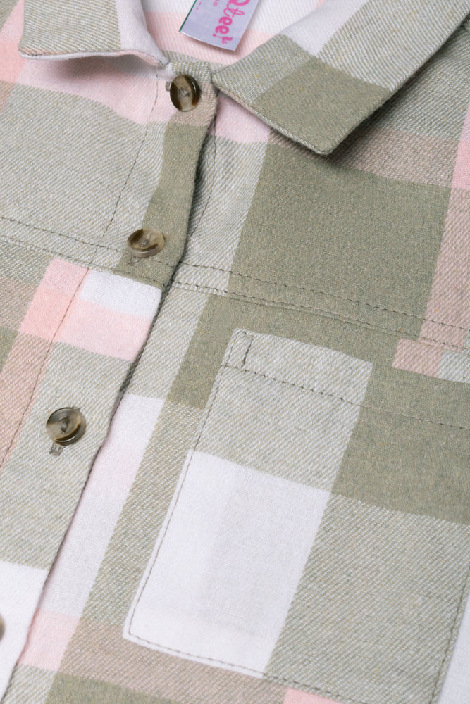 Flannel Check Shirt Green (1)
