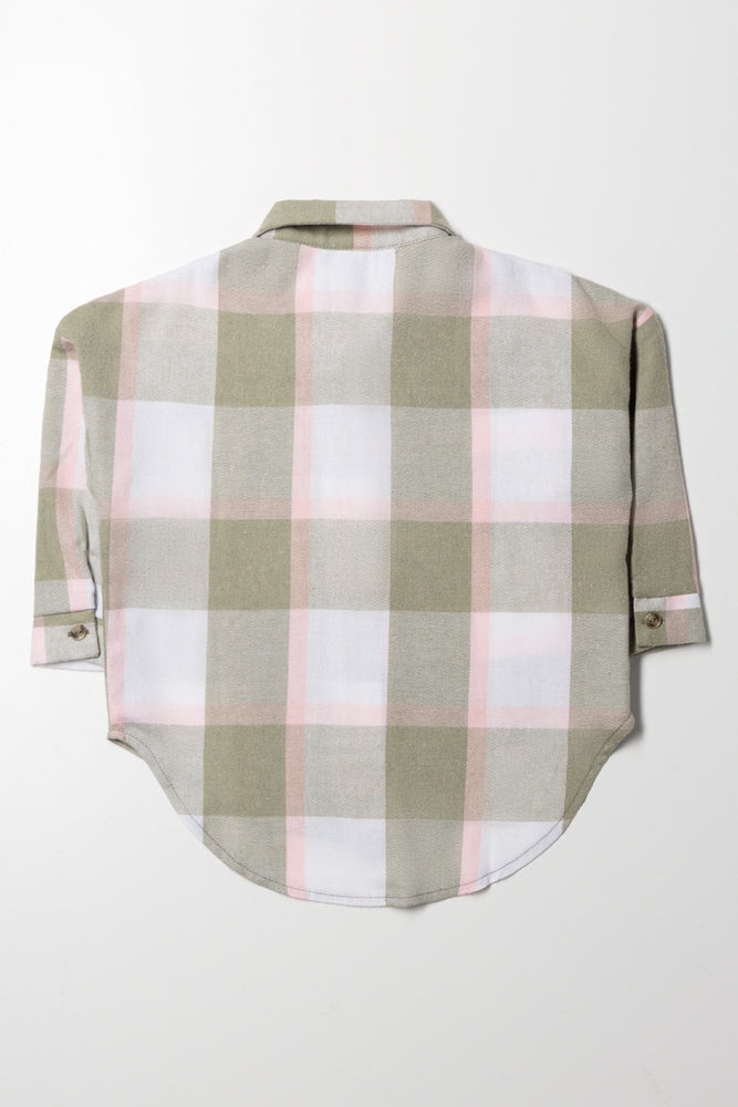 Flannel Check Shirt Green (2)