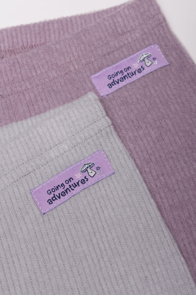 2 Pack Leggings Grey And Purple