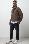 Quarter Button Top Brown (1)