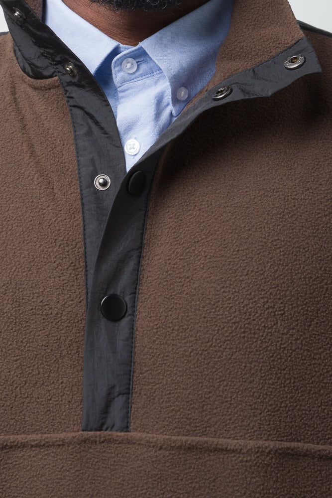 Quarter Button Top Brown (3)
