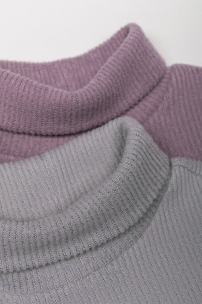 2 Pack Long Sleeve Poloneck Purple And Grey (1)