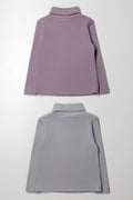 2 Pack Long Sleeve Poloneck Purple And Grey (3)