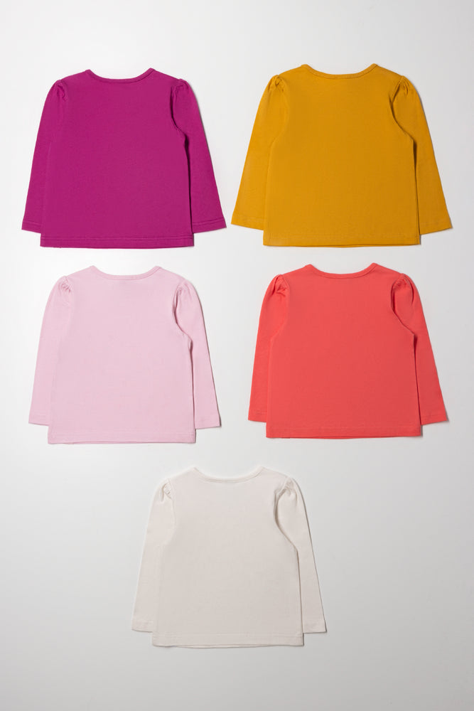 5 Pack Long Sleeve T-Shirts Multi (6)