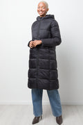 Extra Long Puffer Jacket Black