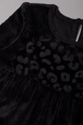 Animal Velour Dress Black (1)