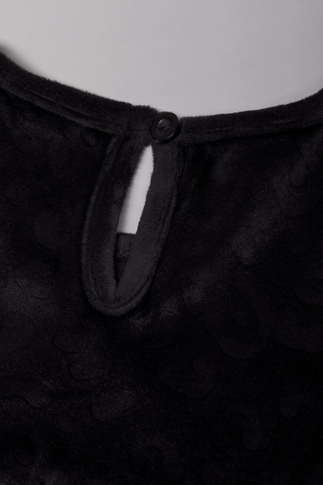 Animal Velour Dress Black (2)