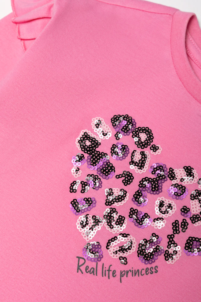 Drop Shoulder T-Shirt Pink