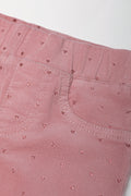 Glitter Corduroy Jeggings Pink (1)