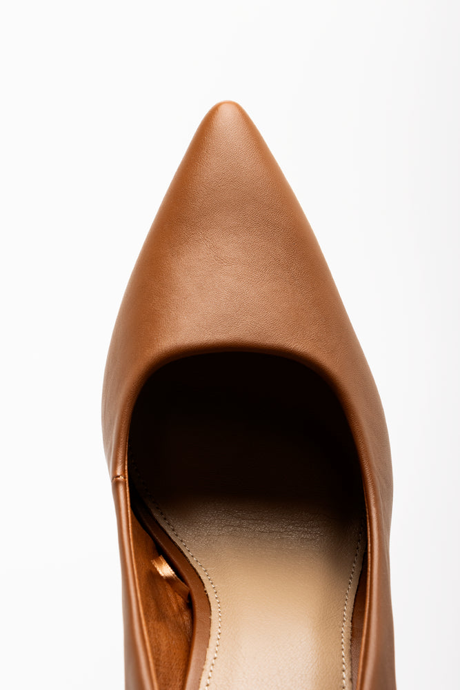 Block Heel Court Shoe Natural (4)