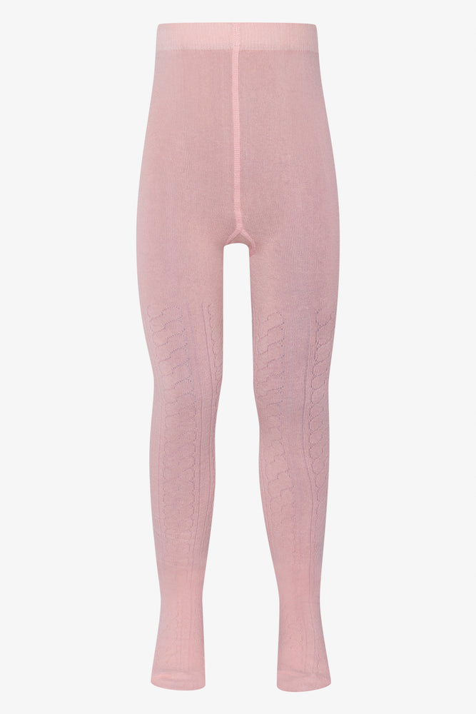 2 Pack Tights Pink And Cream (2)