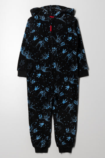 Dino Onesie Black