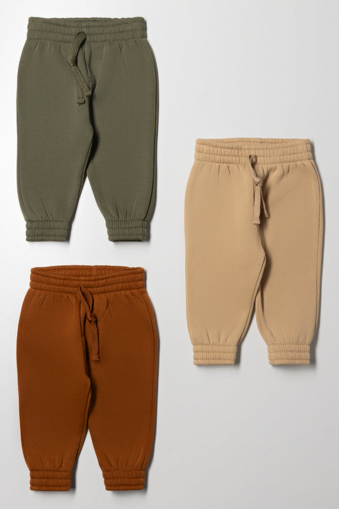 3 Pack Trackpants Natural & Green