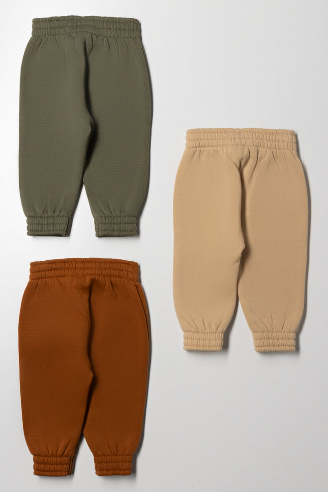 3 Pack Trackpants Natural & Green (2)