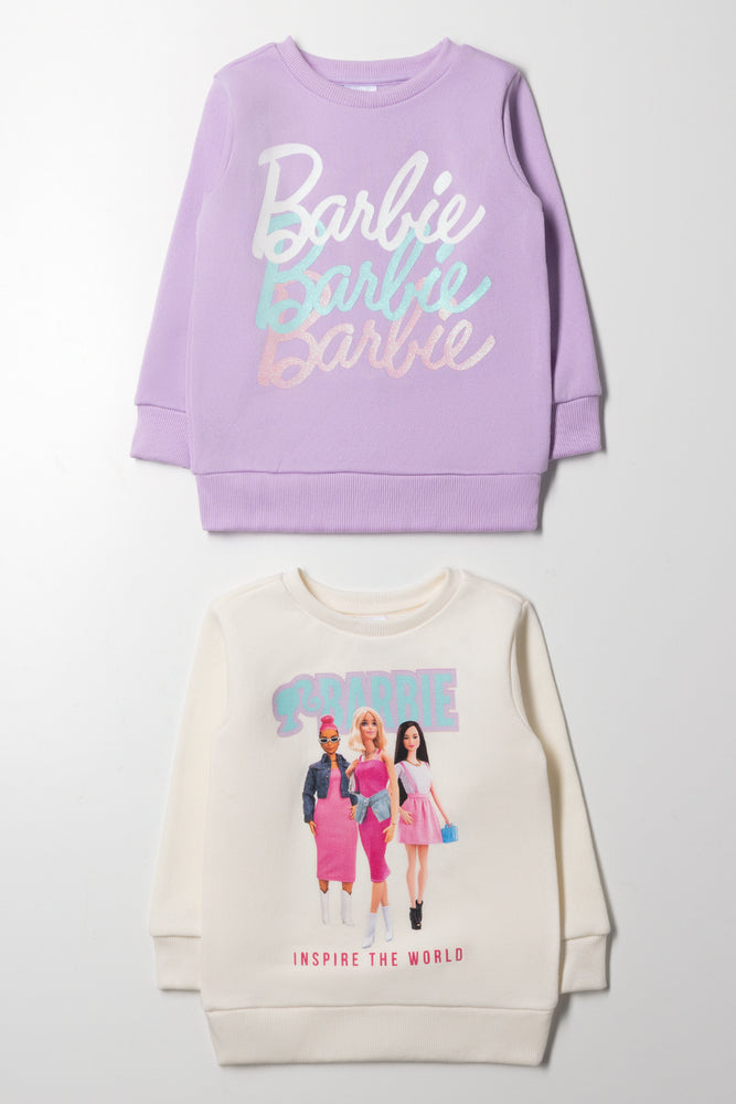 Barbie  2 Pack Tracktops Cream And Purple