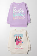 Barbie  2 Pack Tracktops Cream And Purple